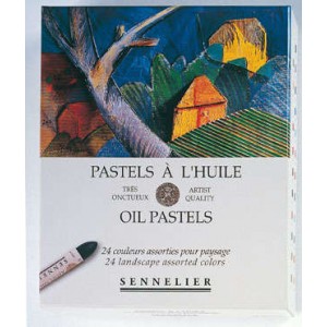 Estuche de carton - Sennelier: Pasteles al oleo  24 "Paisaje