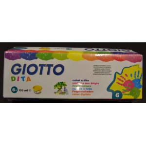 PINTURA DEDOS GIOTTO 6x100ml COLORES SURTIDOS